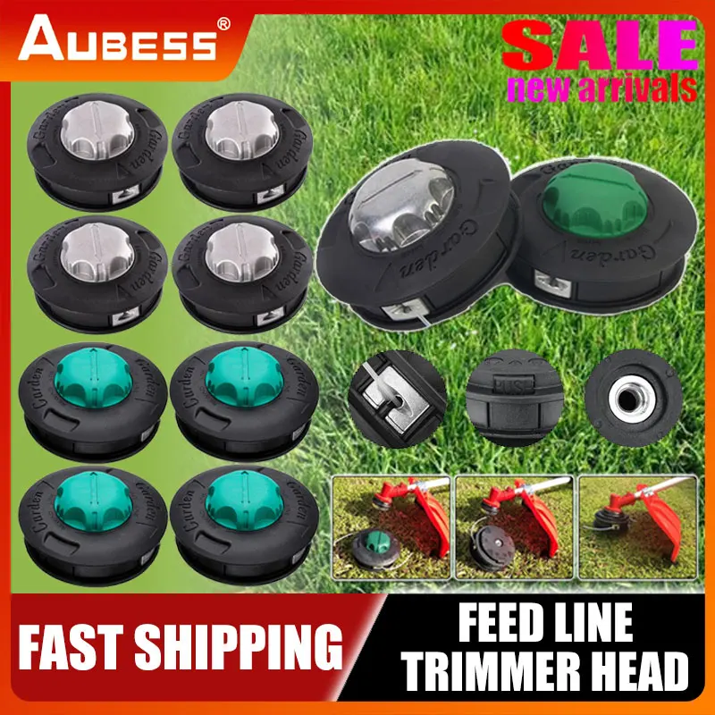 

Universal M10 Aluminum Nylon Brush Mower Bump Spool Grass Trimmer 2 Lines Cutter Head Automatic Grass Trimmer Head For Gasoline