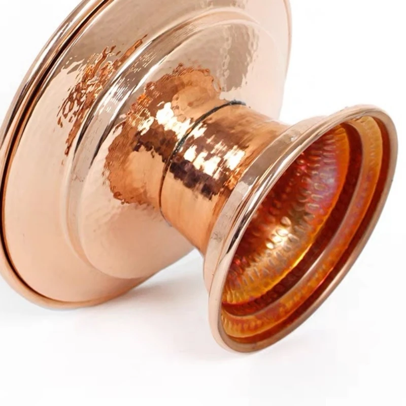 Тибетская тарелка с высокими фруктами и алтарями гравировка ручной работы