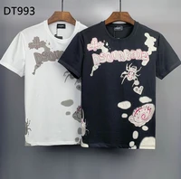 summer t shirt printing letter tee shirt cotton short sleevedsquared2 menswomens crew neck tshirt brand clothing dt993