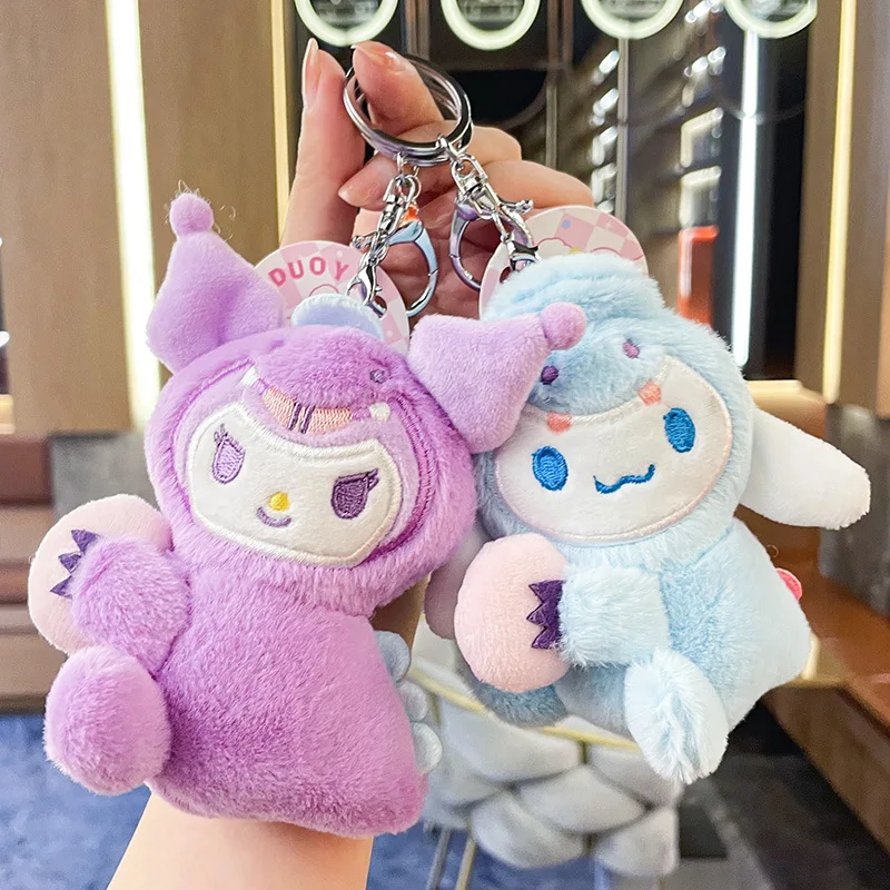 

Sanrio Kuromi Cinnamoroll Pompompurin Kawaii Anime Bag Pendant Cartoon Cute Key Chain Doll Gift Sweet Accessories Girls Toys