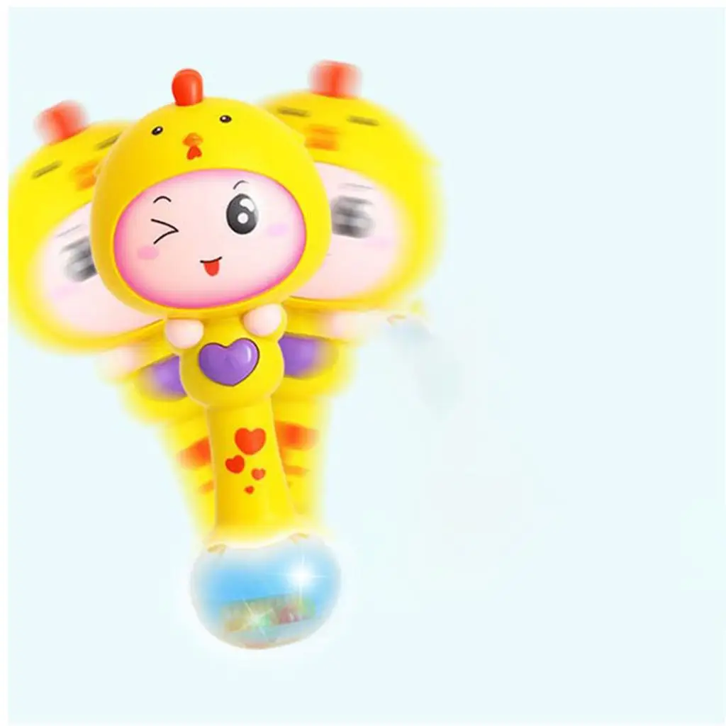 

Rattle Music Toy Function, Colorful Lights, Party Favor Toy Great Birthday Gift for girls and boys, Yellow