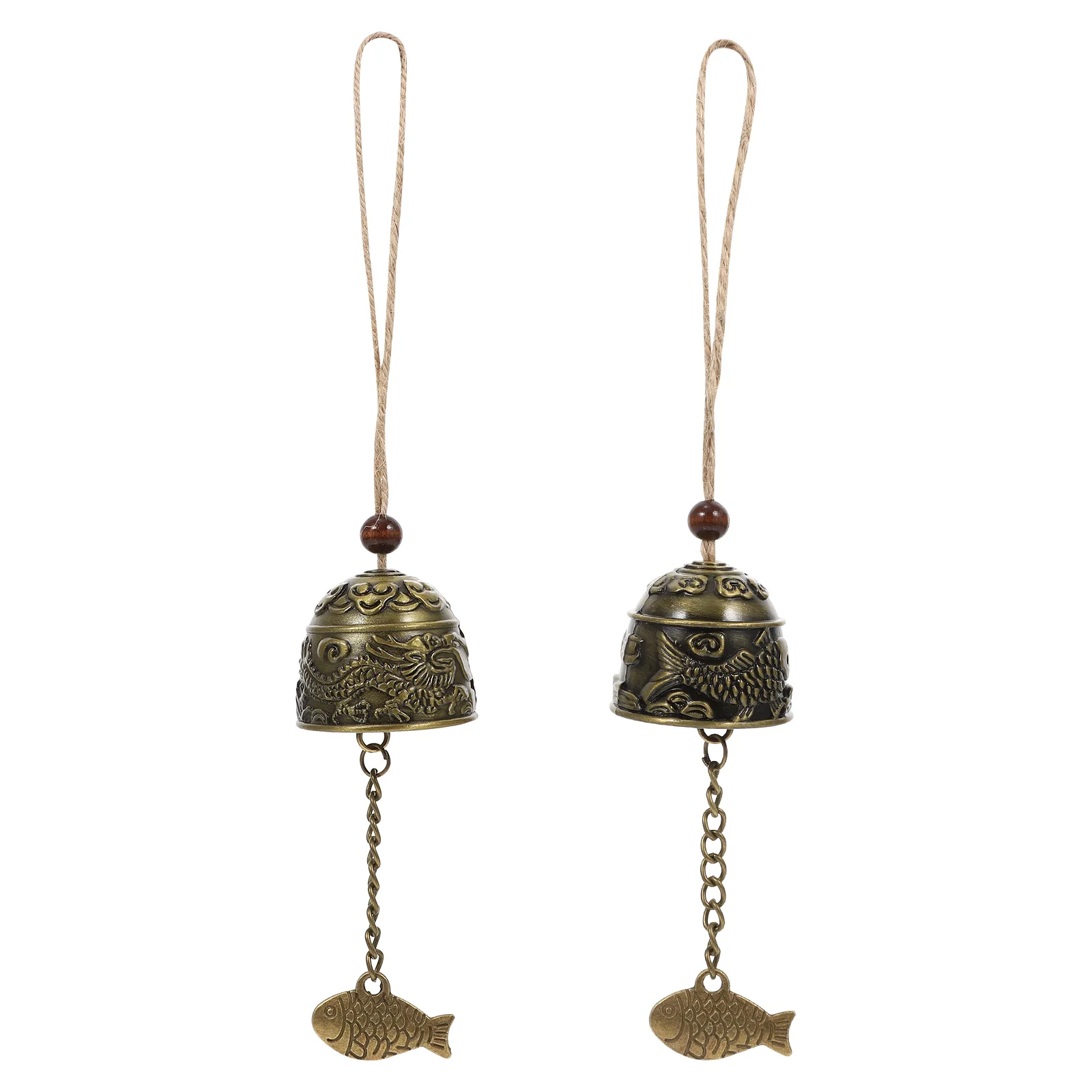 

2pcs Wind Bells Durable Chic Creative Mini Windchime Door Hanging Bell Fish Wind Chime Hanging Wind Bell