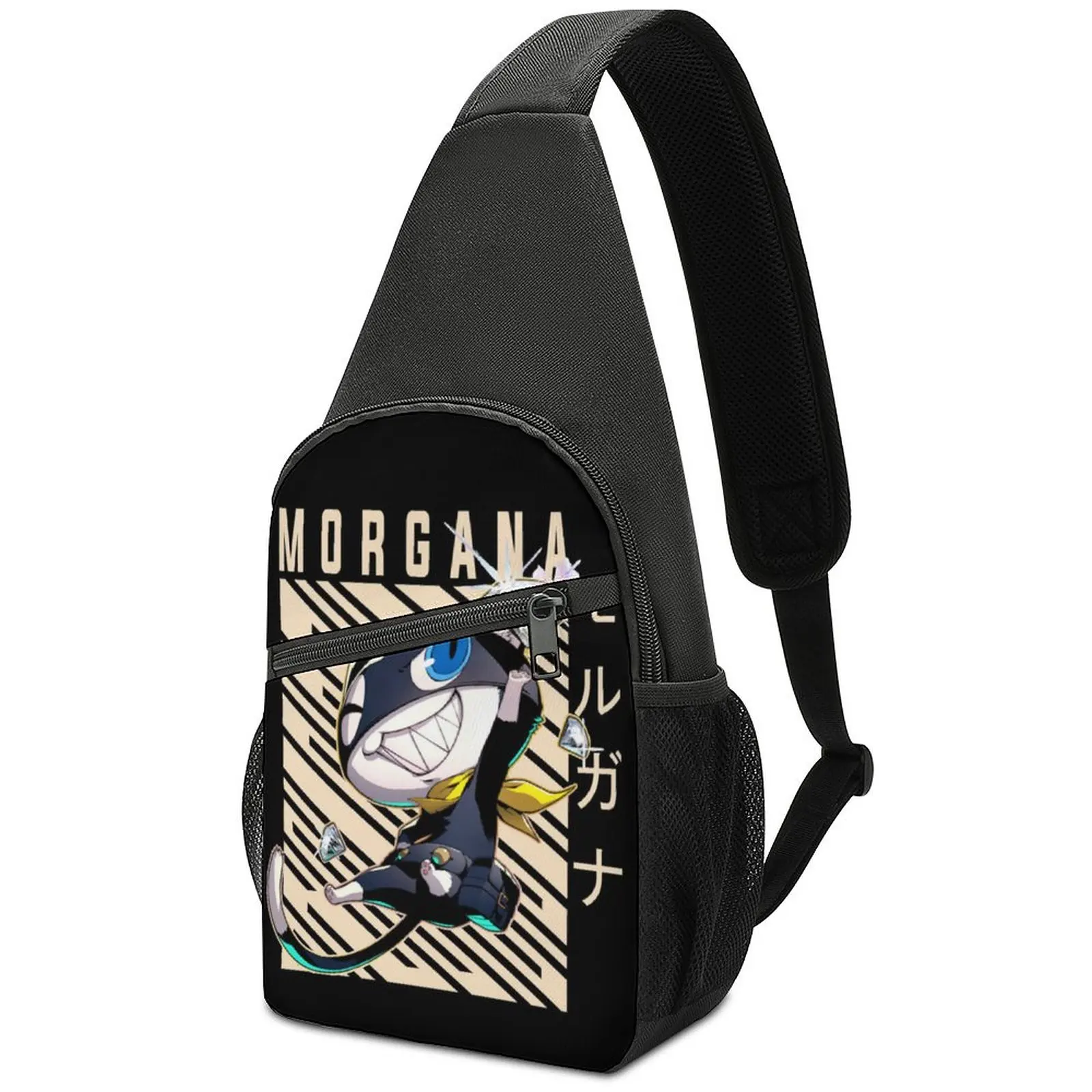 

Morgana Persona 5 Chest Bags Videogame Morgana Graphic Design Shoulder Bag Retro Phone Small Bag Motorcycle Outdoor Sling Bags