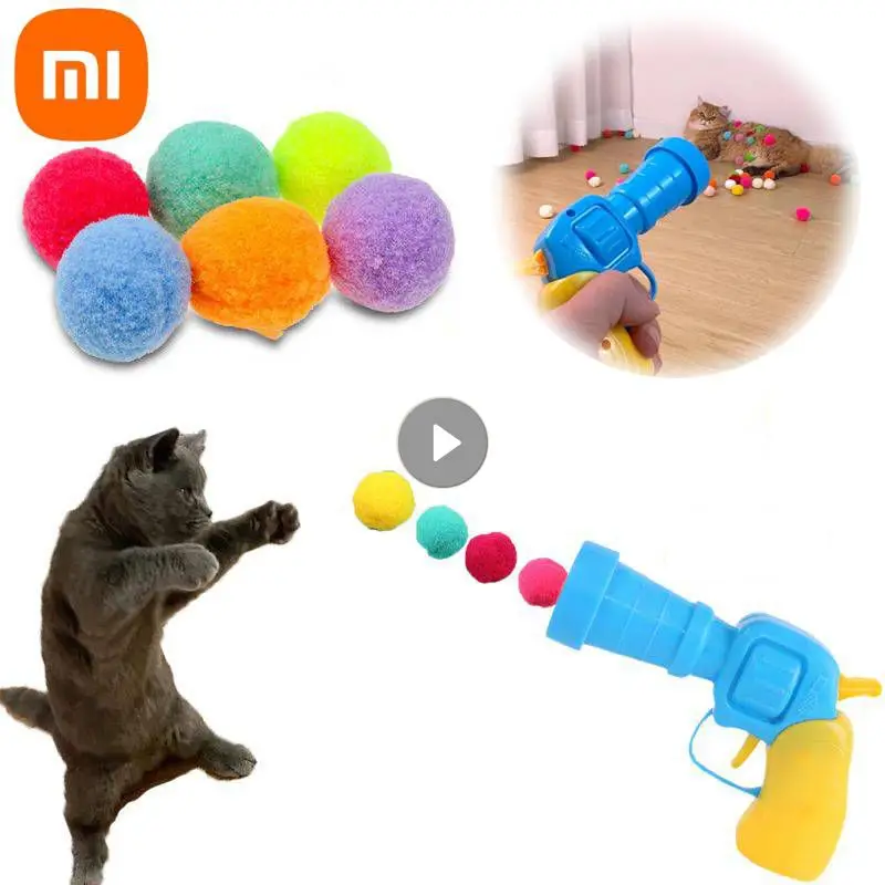 

Интерактивная тренировочная игрушка для кошек Xiaomi, креативные котята, мини помпоны, игры, стрейчевый плюшевый мяч, товары для кошек, аксессуары для домашних животных