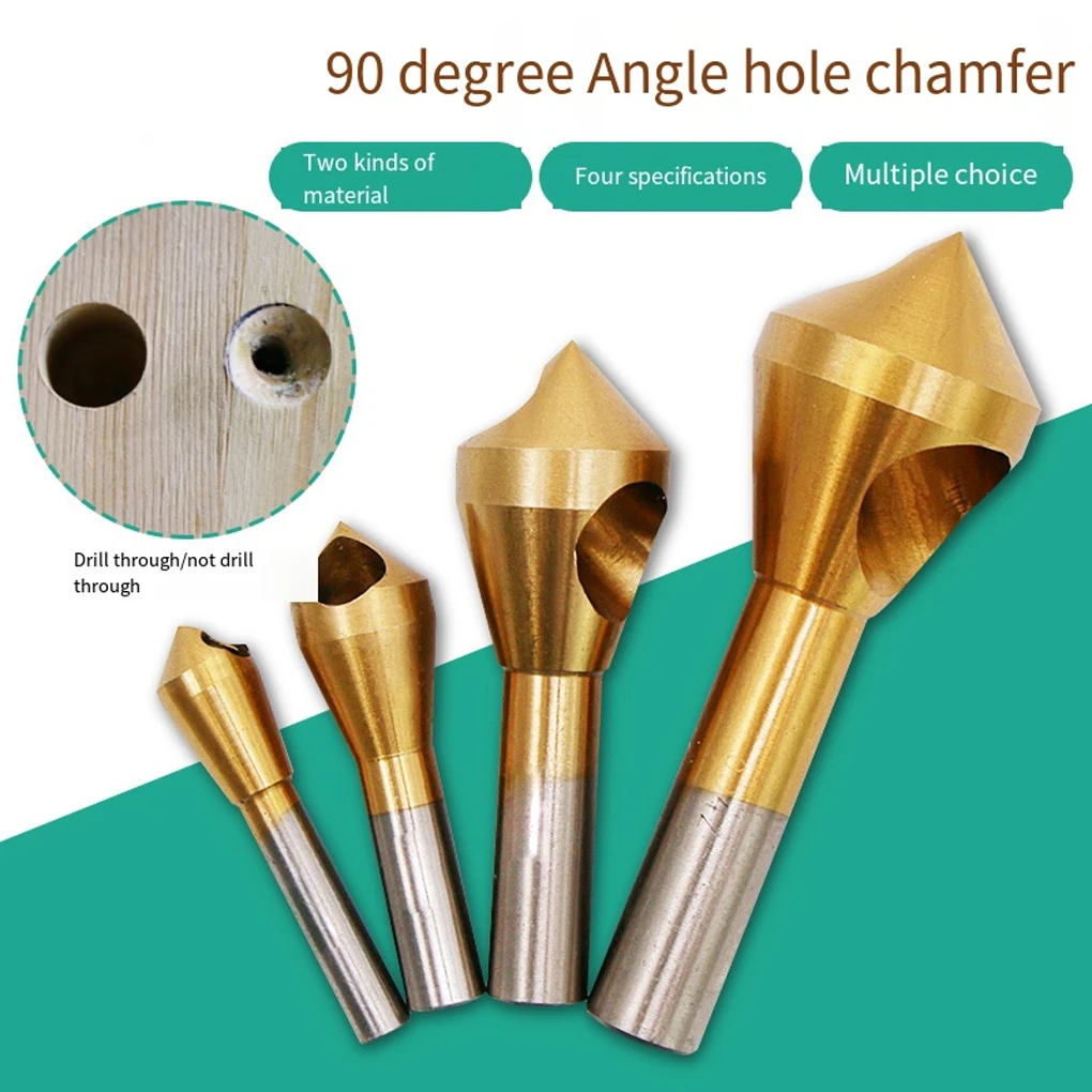 

4 Pieces Professional Wear-resistant Countersink Deburring Drill Bits Set Slicer CNC Process Chamfering Tools Handy Gifts