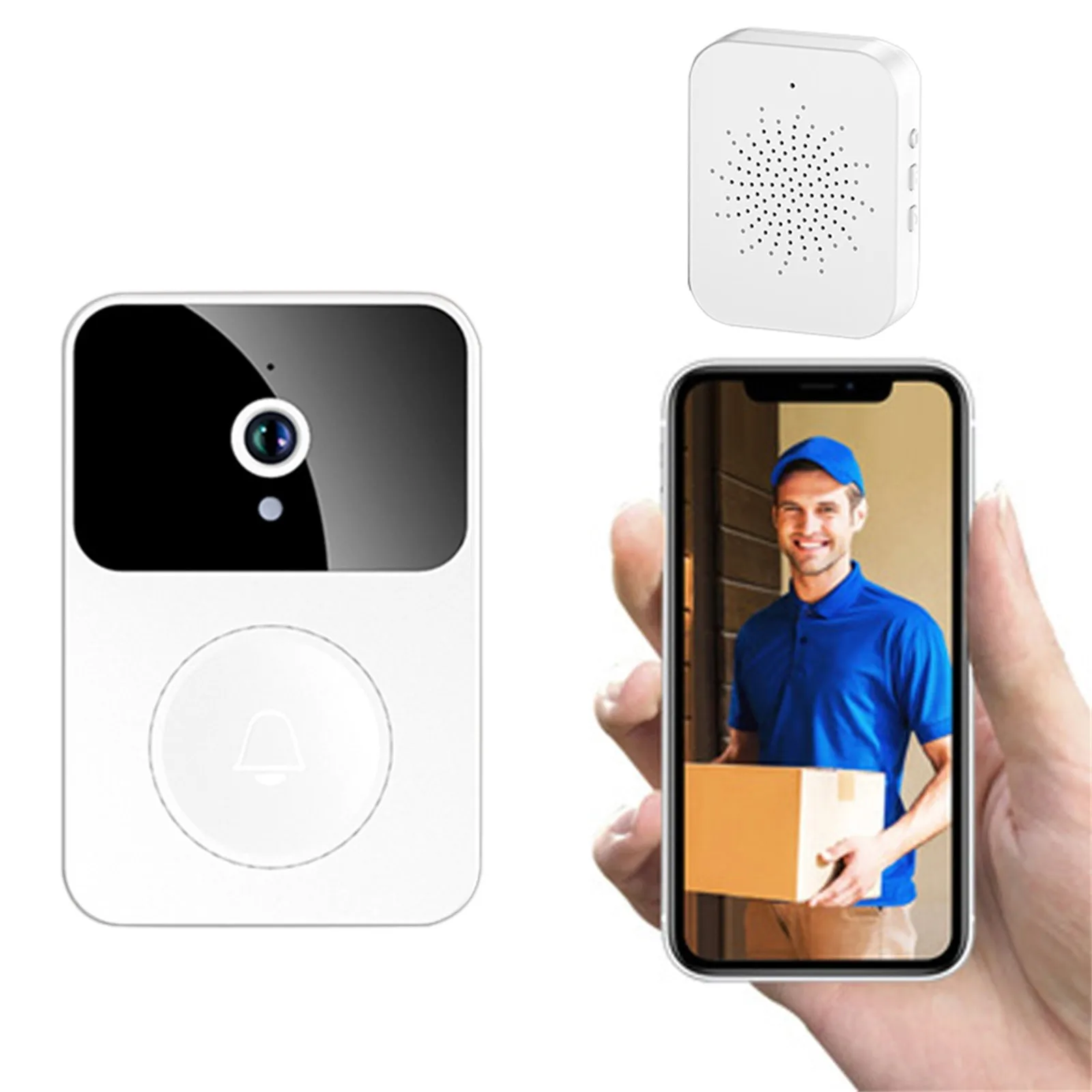 

Smart Wireless Peephole Video Doorbell Camera Wifi DoorBell Viewer High Degree Motion Detection Tuya APP Remote Control for Home