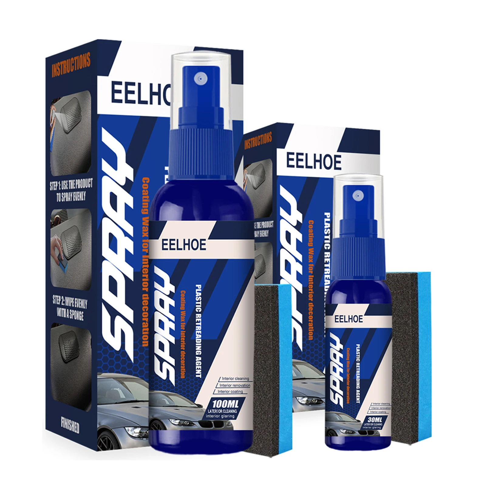 

30/100ml Ceramic Car Coating Spray Paint Care Polishing Paste Nano Products Hydrophobic Quick Coat Liquid Wax Car Care Tool Kit