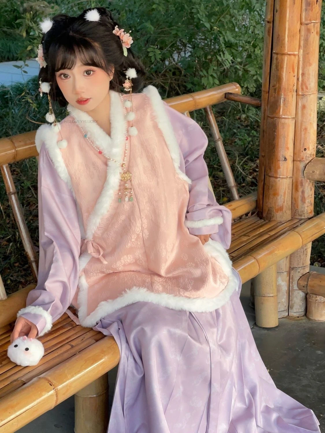 Женская короткая куртка Hanfu в стиле династии Мин с бархатной юбкой Mamian