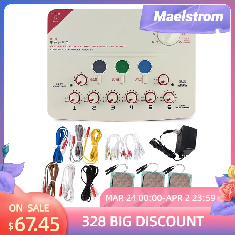 

SDZ-II стимулятор нервов и мышц, 6 каналов, выход TENS, электроакупунктура, лечение, массажный инструмент, 3 Осциллограммы, 110 В, 220 В