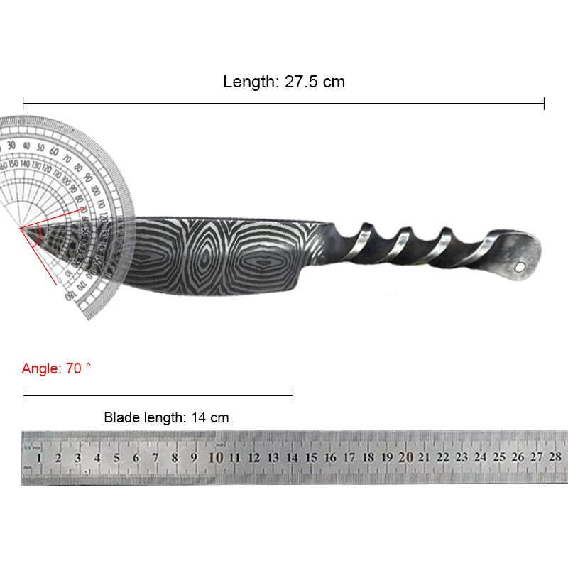 Нож для разделки мяса кухонный Ручной ковки фруктовый легкий супер острый режущий инструмент ретро чай 7Cr17MOV сталь.
