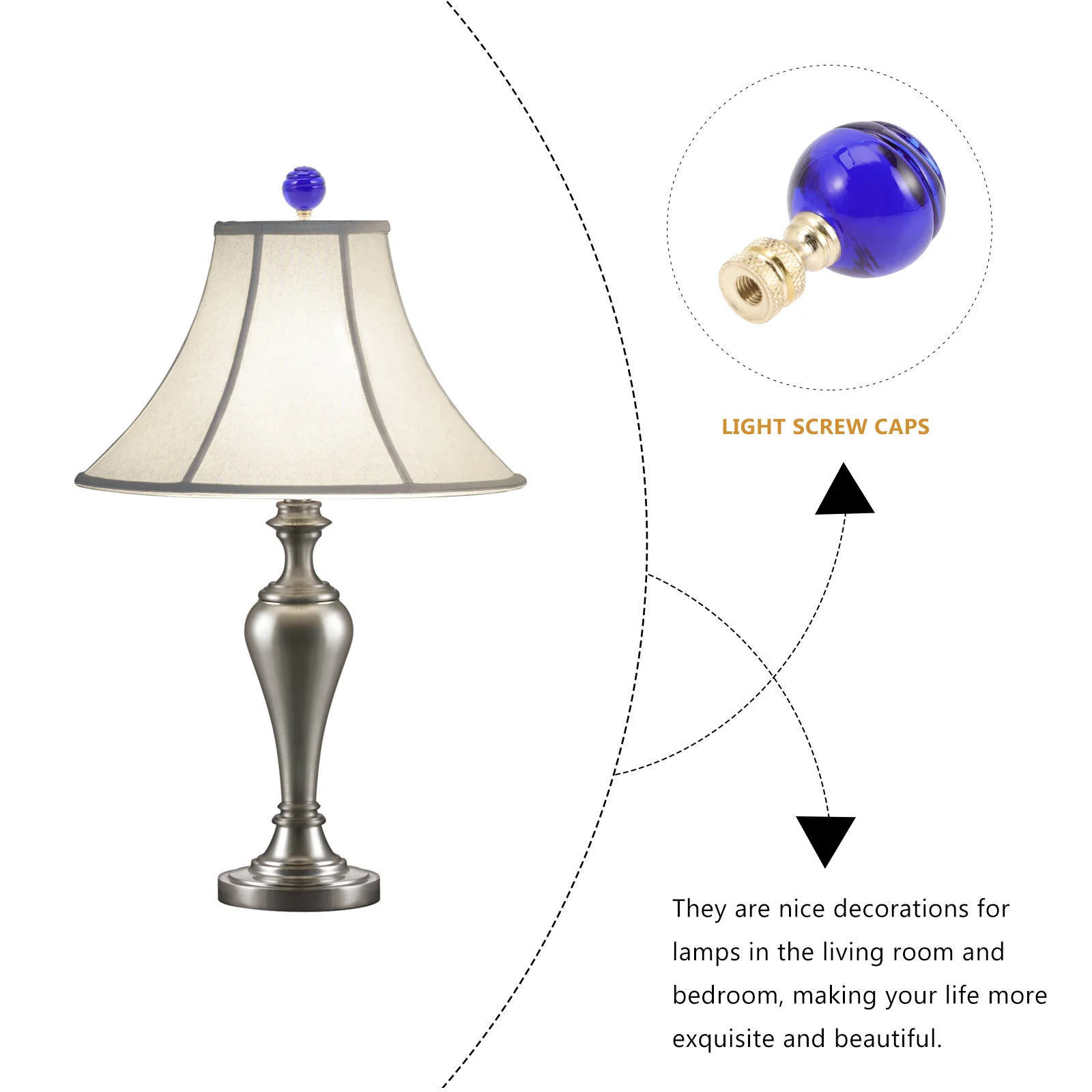 Ручка абажура винтовые колпачки детали стеклянный декор медное украшение для