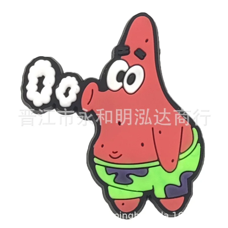 1pcs Cute Sponge Animal Anime Shoe Buckle Crocs Charms Cartoon Character Jibbitz for Crocs Accessories Kids X-mas Birthday Gifts images - 6