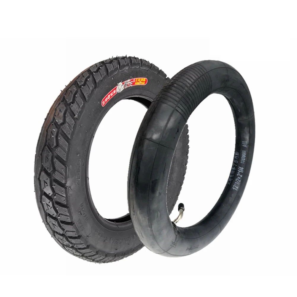 

12 Inch Inner Tube & Tyre 12 1/2x2 1/4(62-203) For E-Bike Scooter 12.5x2.50 Universal Tire Rubber Cycling Replacements Parts