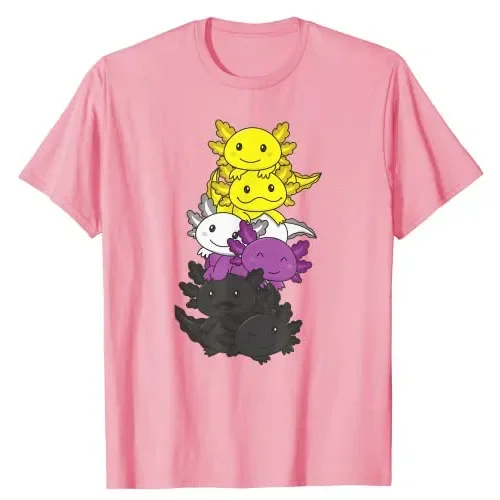 Милые футболки ЛГБТ с рисунком животных и месяца модные блузки несдвоичный флаг