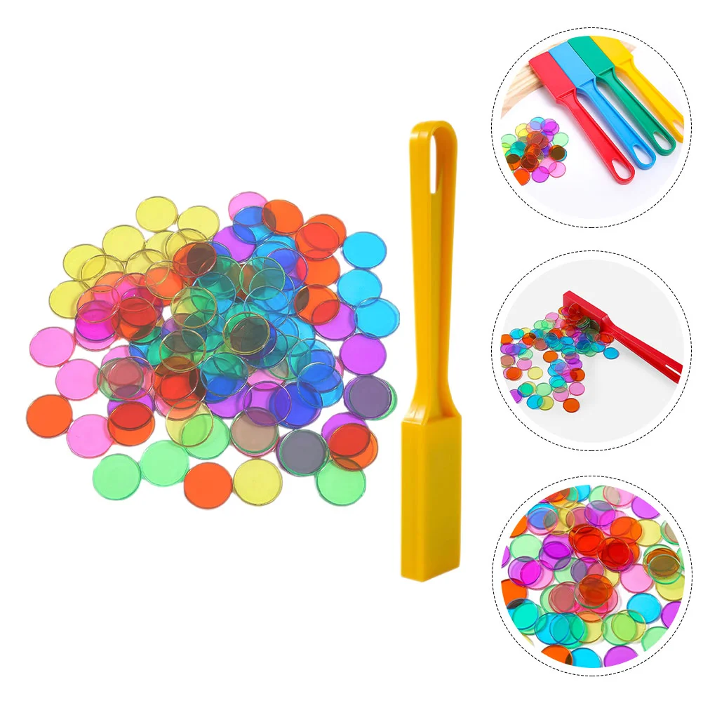 

Пластинчатый прозрачный диск, учебные пособия, детские игрушки, пластиковые круглые чипы с подсчетом, магнитная палочка