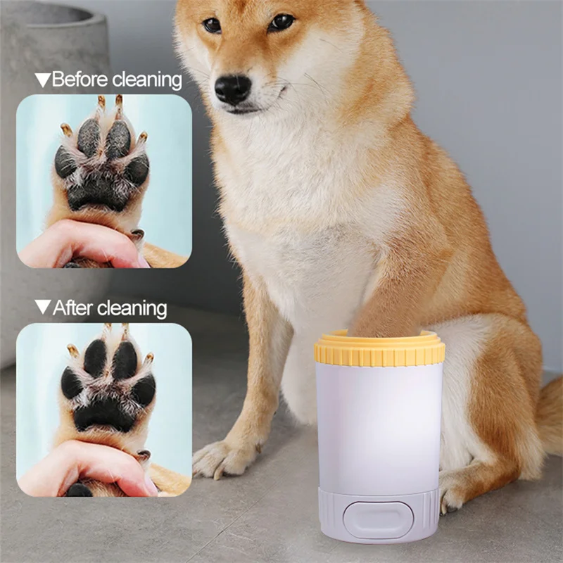 

Portable Pet Foot Washer Cup Paw Clean Brush Quickly Wash Dirty Cat Feet Cleaning Bucket Dog Paw Cleaner Cup Soft Silicone Combs