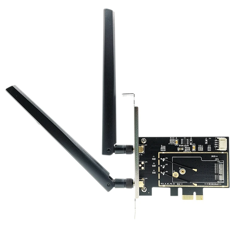 

Conversion Card With Dual Antennas For BCM943224PCIEBT2 BCM94360CS2 For MAC Network Card To PCI-E