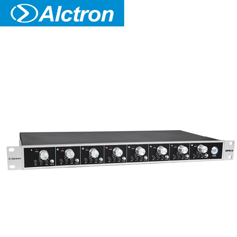 

Alctron MP8V2 8-channel microphone amplifier, multiple LED indicator, pad, phase, peak function, high quality