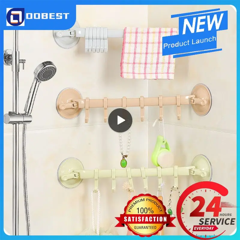 1~10PCS Plastic Suction Cup Kitchen Hanger Organizer Bath Towel Clothes Bathroom Hook Cooking Tool Vacuum Storage Rack Free Nail