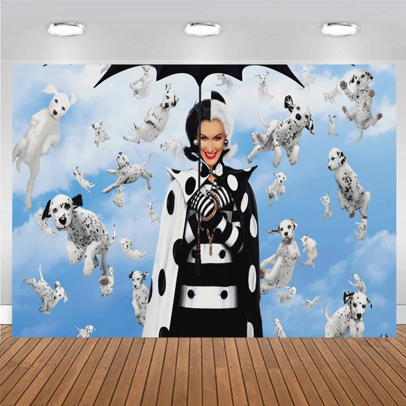 Фон для фотосъемки с изображением собак из м/ф далматинцы