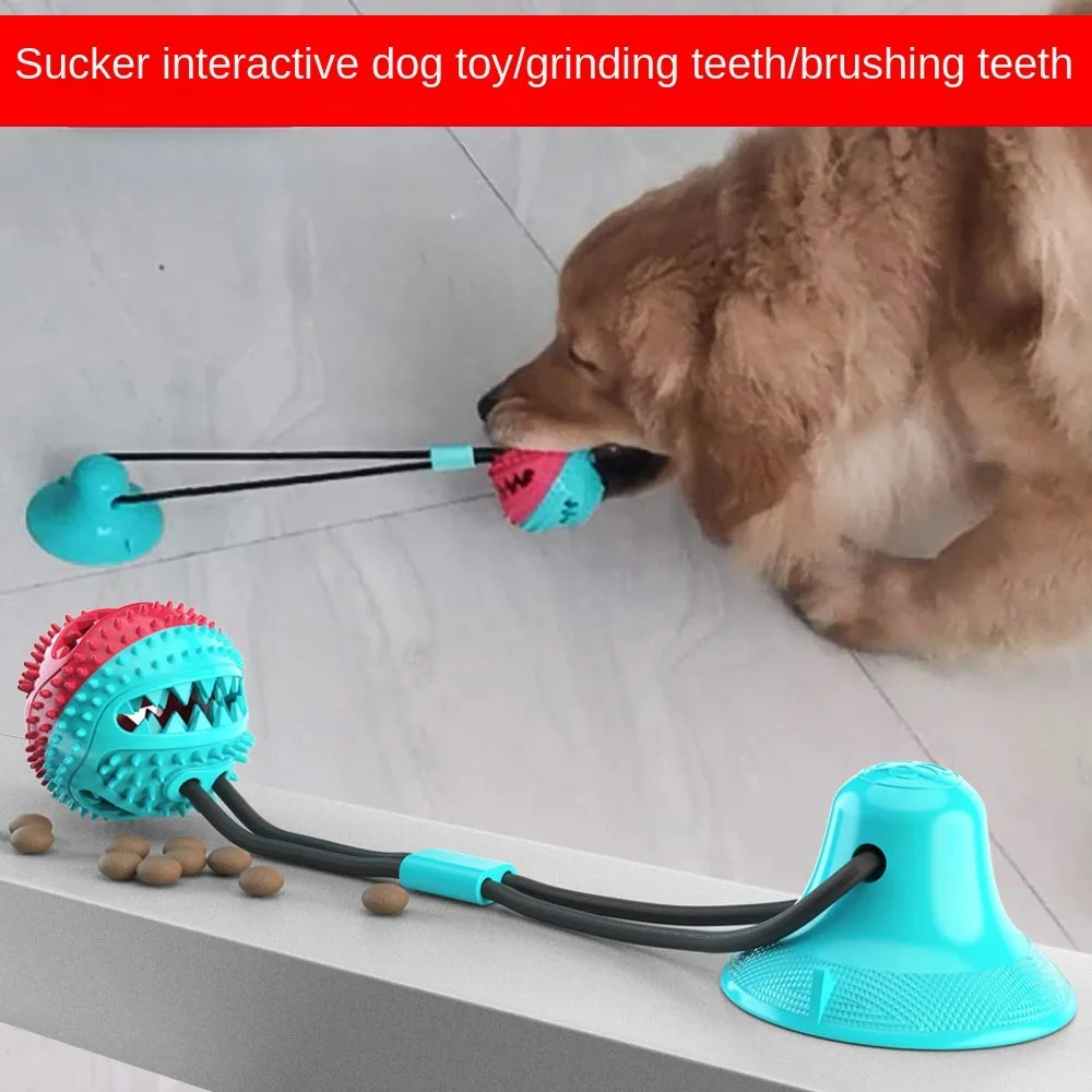 

Dog Toys Molar Teeth Bite Toys Elastic Rope Dog Teeth Cleaning Chewing Dogs Interactive Sucker Push TPR Ball Pet Supplies