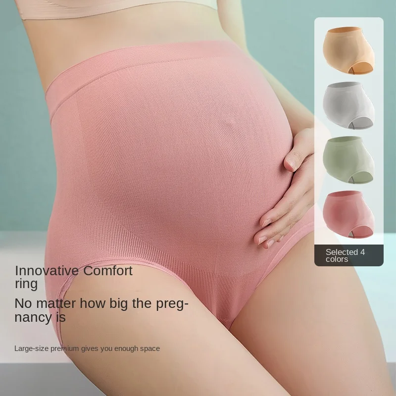 

Hot cotton maternity panties high waist maternity panties maternity belly panties antibacterial solid color panties wholesale