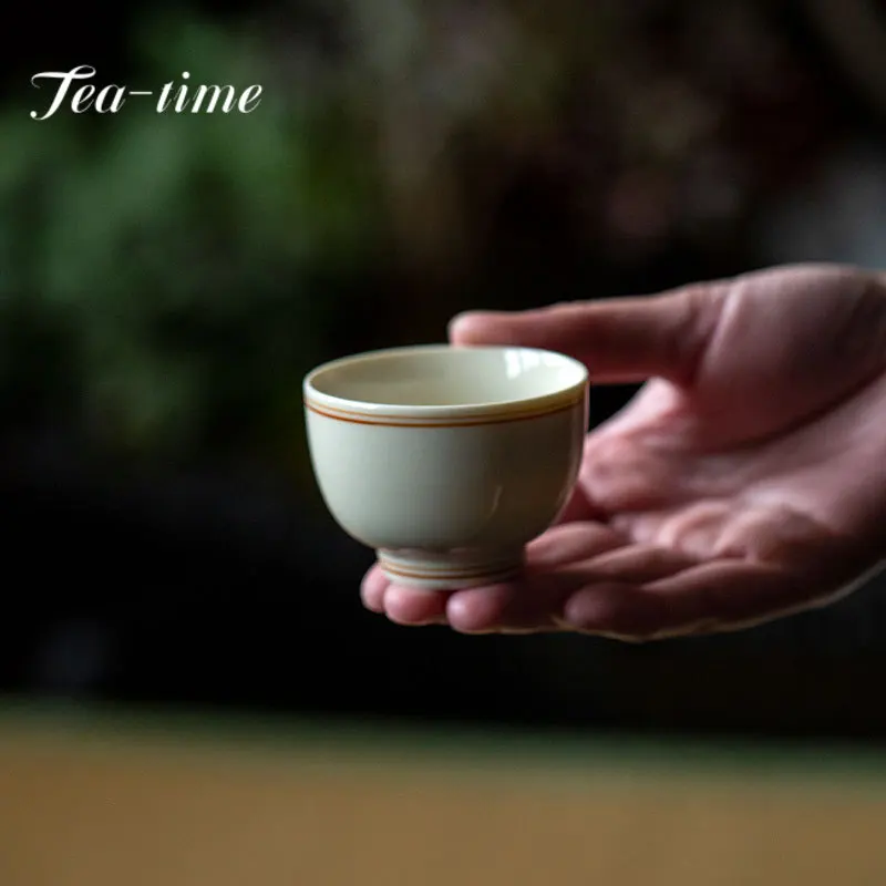 2 шт./набор, белая керамическая чайная чашка, 60 мл