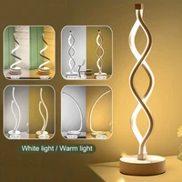 household night light desk acrylic iron curved ing modern led spiral bedroom living room bedside table lamps