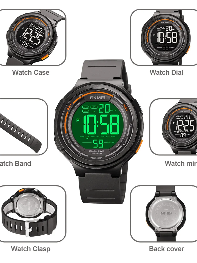 Часы наручные SKMEI мужские спортивные брендовые водонепроницаемые