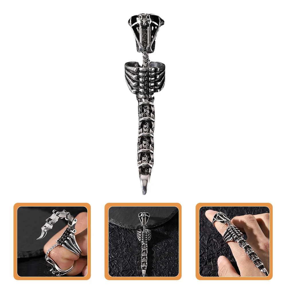 

Movable Scorpion Ring Diamond Men Gothic Open Rings Jewelry Knuckle Joint Finger Alloy Women Armor Hinged Activity Male