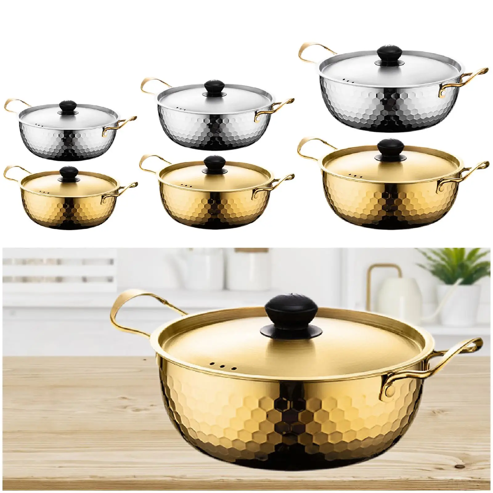 Корейский кастрюля для рамен суповая кимчи универсальная базовая Ramyun кемпинга