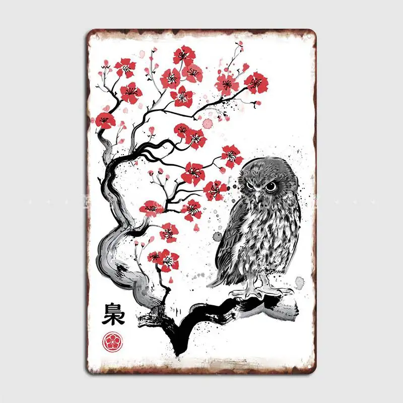 

Fukuro Sumie Metal Sign Garage Club Plates Cinema Kitchen Design Tin Sign Poster