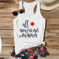 all american mama 4th of july tank tops letter fourth of july womens tops 4th of july shirt july 4 womens clothes casual m