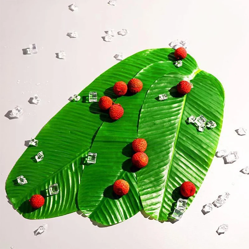 Водонепроницаемый Искусственный Тропический Зелень Банановый Лист Пальмовый