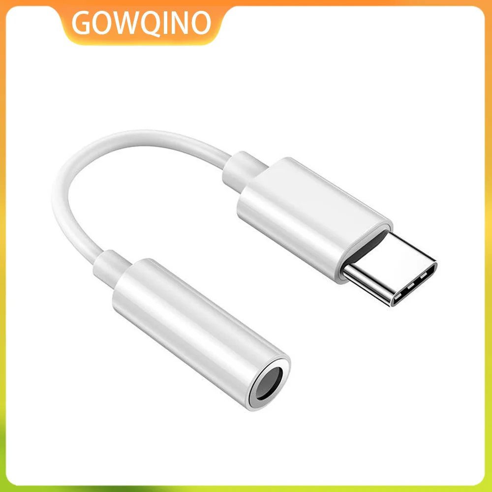 

Gowqino Type c to 3.5 jack USB C to 3.5mm Headphone Adapter Audio AUX Jack Converter for HUAWEI P40 XIAOMI OnePlus Samsung