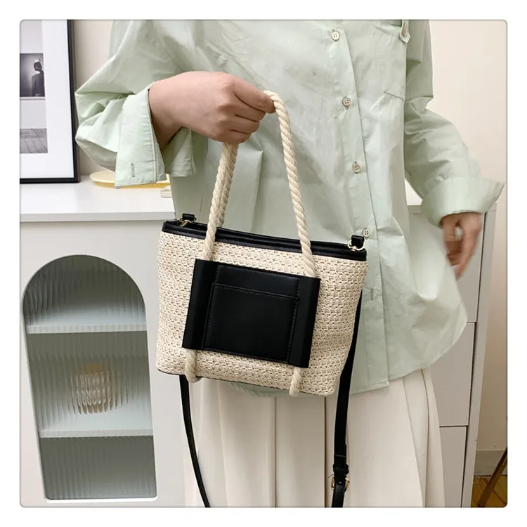 

Women Shoulder Bags Straw Bags Summer Weave Crossbody Bag Beach Satchel Bags