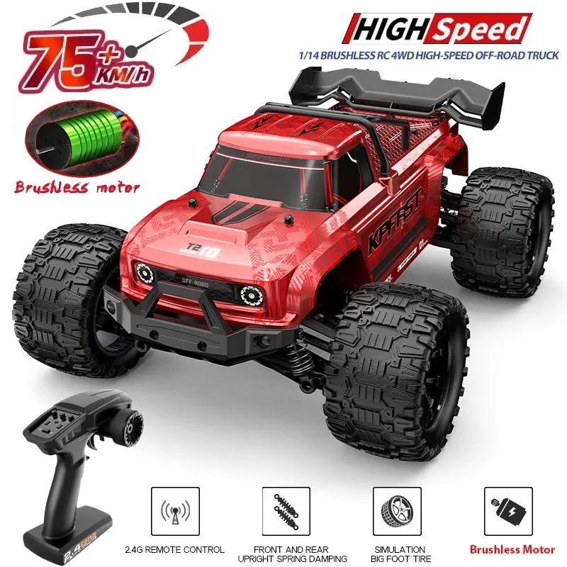 KF18 1:14 4WD RC Car Внедорожный гоночный высокоскоростной бесщеточный двигатель 2 4G