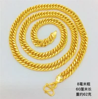 hoyon 18 k gold color jewelry mens 8 10mm width big thick chain 60cm long boss necklace large quantity convenience jewelry