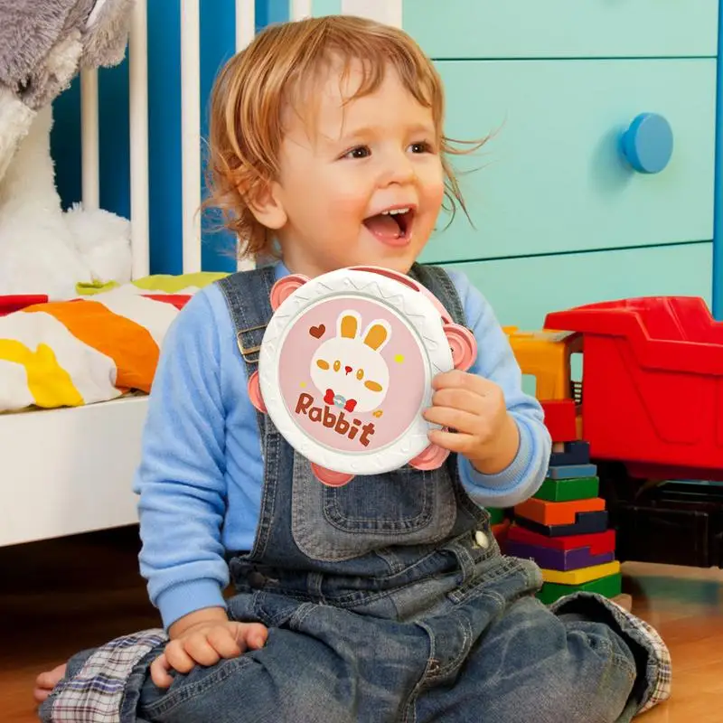 이НА ручной бубен детский очаровательный животный узор хлопающий металлический