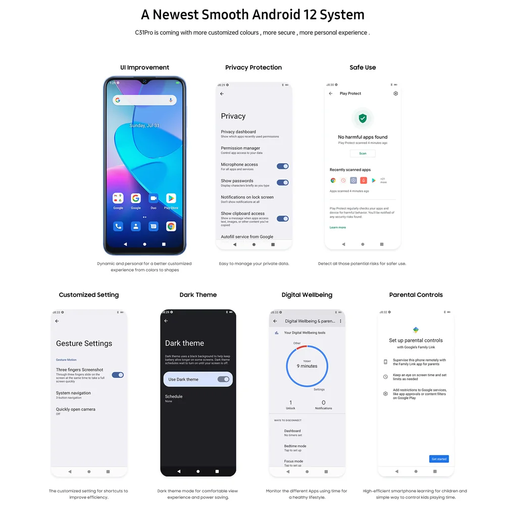 Phones Smartphones 6.517 Inch Hd 13mp Camera Mobile Phone 5150mah Unlocked Android Phones Cheap Cellphones