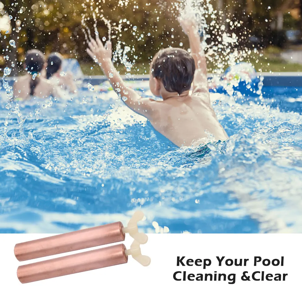 

2pcs For Pure Solar Pool Ionizer Professional Copper Anode Long Lasting No Chlorine Durable Swimming Pool Purifier Refill