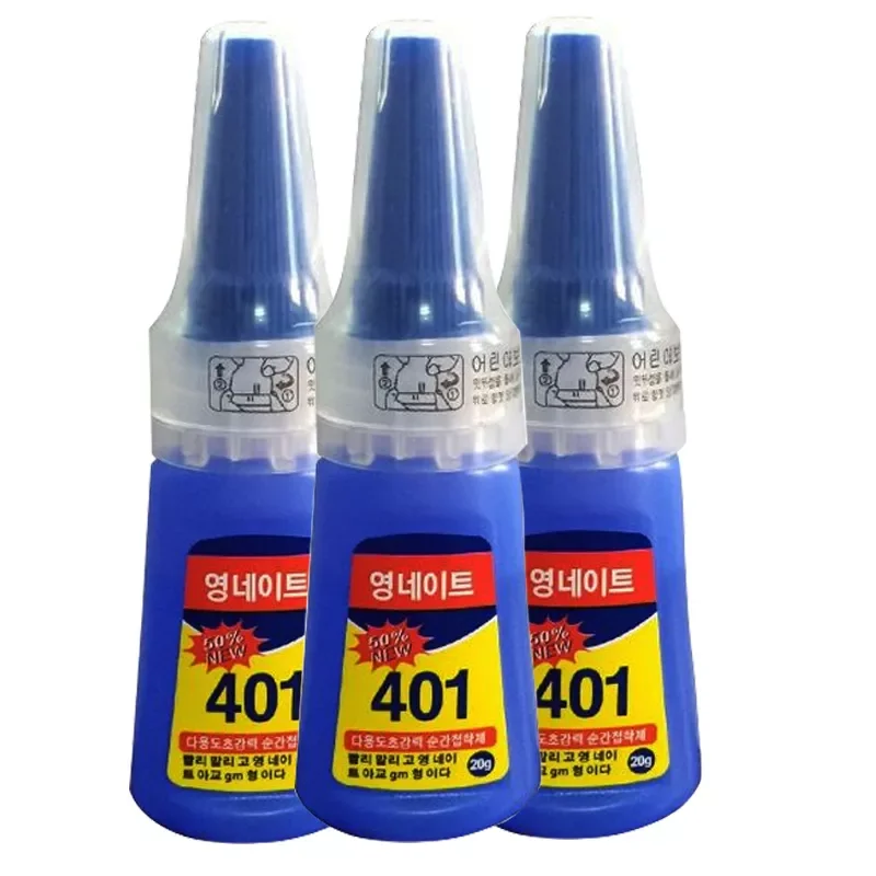 

1PCS 401 Instant Fast Adhesive 20ML Bottle Stronger Super Glue Multi-Purpose Fix HOT Super Strong Liquid Colorless Glue