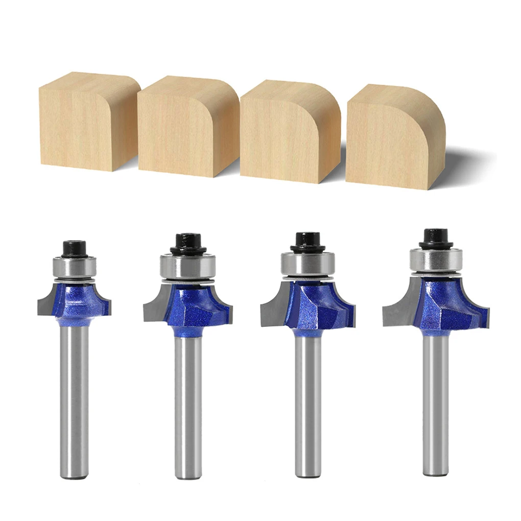 

4pcs 6mm Shank 45-Degree Chamfer Router Bit Professional Bevel Wood Bits 3 8 1 2 5 16 Woodworking Milling Slicer