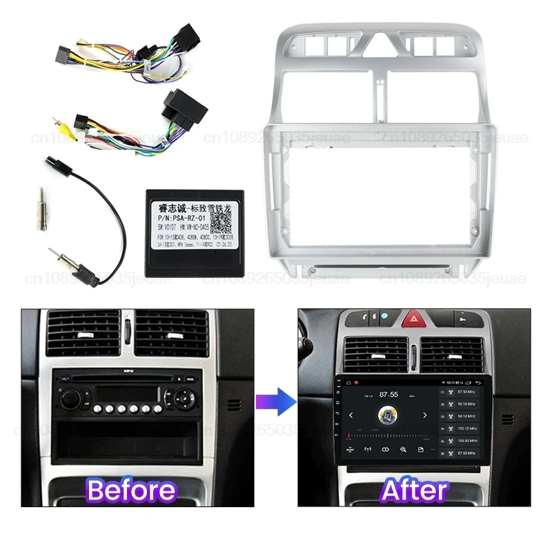 Автомобильный радиоприемник для Peugeot 307 2004 05-2013 DVD стерео рамка адаптер монтажная