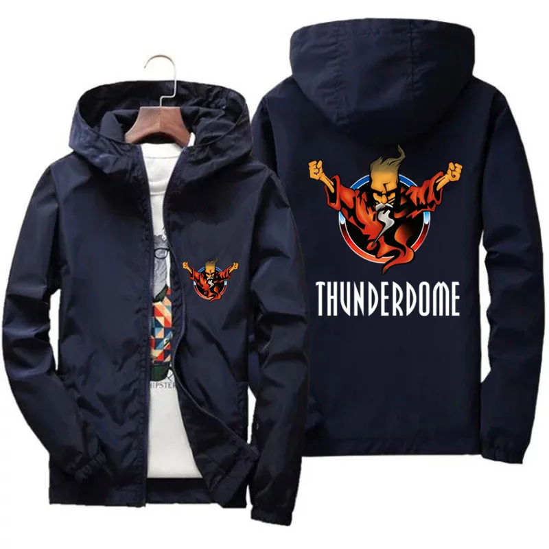 

Thunderdome Hardcore Boys Thin Windbreaker Zipper Thin Hooded Coat Slim Fit Outdoor Sportswear Pilot Men's Jacket Coat 7XL