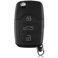 remote key shell blade for audi a2 a3 a4 a6 a8 tt cr2032 fob blank case 3 buttons folding flip no chip