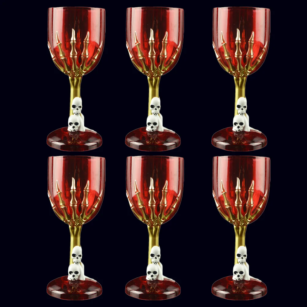 

6 PCS Halloween Plastic Cups Water Drinking Party Whiskey Glass Dining Room Table Decor