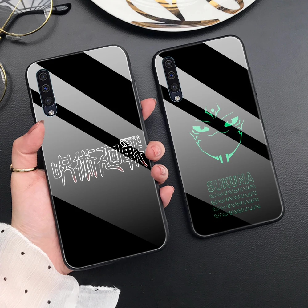 

Luminous Jujutsu Kaisen Case for Samsung Galaxy A53 A13 A33 A73 A52 A23 A50 A32 A03 A21 A21S A02 A71 A31 Glass Back Shell Covers