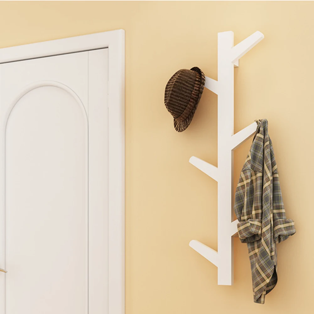 

Hanging Rack Bamboo Wall Mounted Coat Rack Wall Hanging Clothes Rack Hanger Modern Living Room Bedroom Decoration
