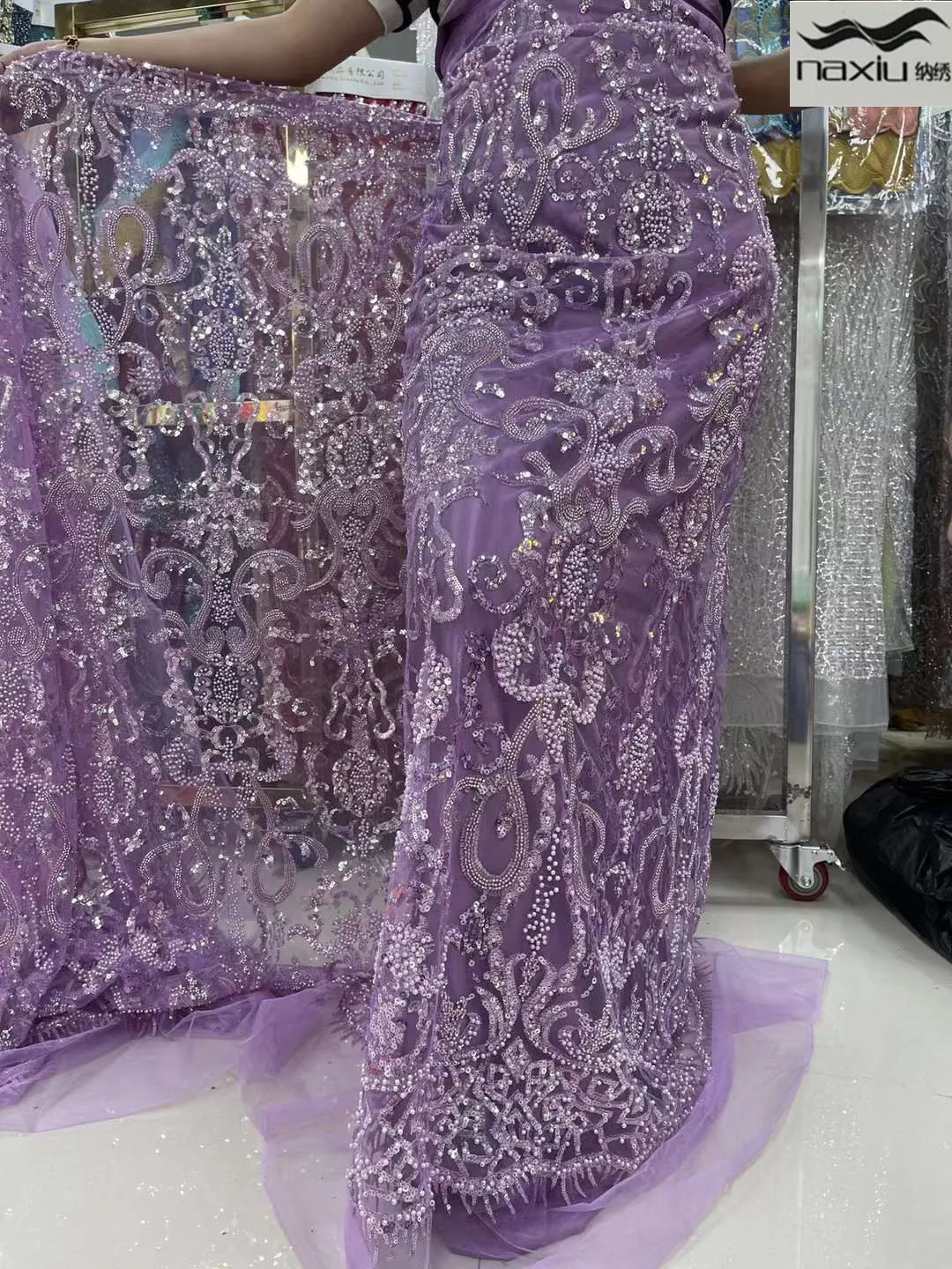 

Madison, французская кружевная ткань ручной работы из бисера, 2022, Высококачественная африканская нигерийская тюль для жениха, кружевная ткань для свадебного шитья